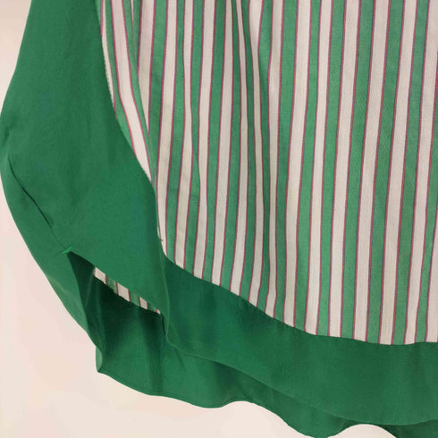 ツモリチサト TSUMORI CHISATO ストライプ サテン切替 半袖ブラウス レディース JPN:2