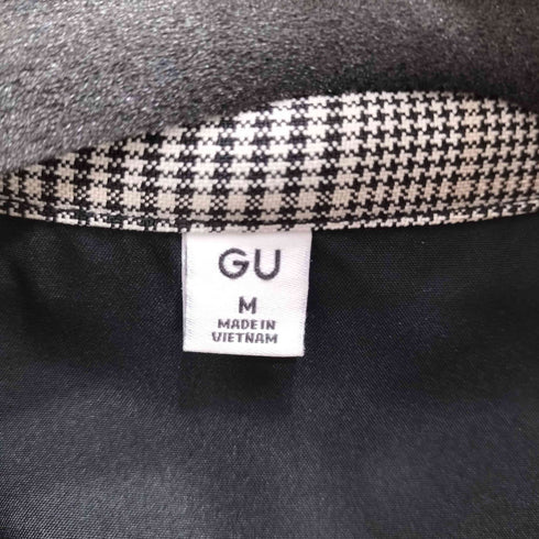 ジーユー GU チェック柄 ジップアップブルゾン メンズ JPN:M