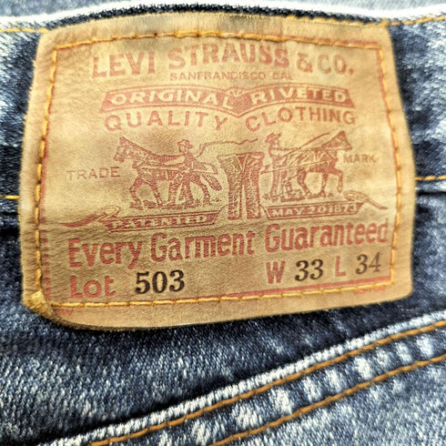 リーバイス Levis 00S 日本製 503 ジップフライ ストレート デニムパンツ メンズ W33 L34