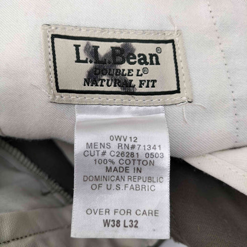 エルエルビーン L.L.Bean 00S DOUBLE L NATURAL FIT 2タック チノパンツ メンズ W38 L32