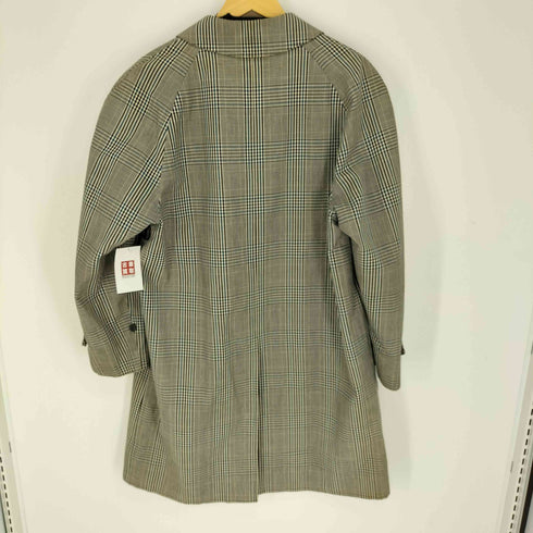 バーバリーズ BURBERRYS 80-90S 英国製 グレンチェック 比翼 ステンカラーコート バルカマーンコート メンズ