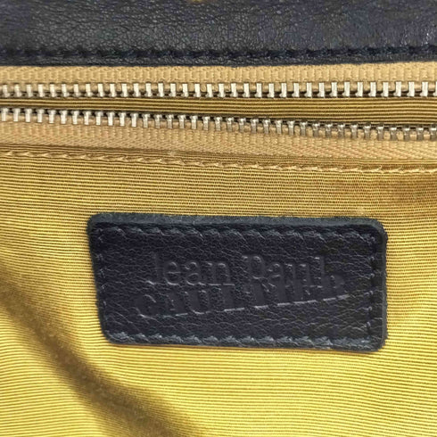 ジャンポールゴルチエ Jean Paul GAULTIER ロゴ 型押し シボ革 レザー ハンドバッグ archives メンズ