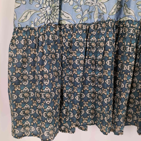 ザラ ZARA 花柄 パッチワーク マキシ ワンピース レディース import:M