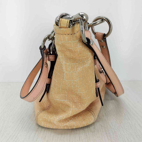 コーチ COACH クロコ型押し 2WAY レザーハンドバッグ ショルダーバッグ レディース