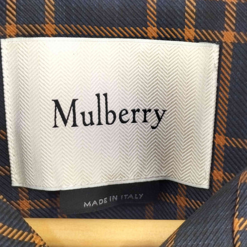マルベリー Mulberry イタリア製 チェック ライダースジャケット レディース 38