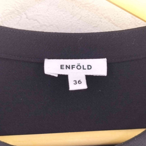 エンフォルド ENFOLD ダブルクロスBOXドレス レディース 36