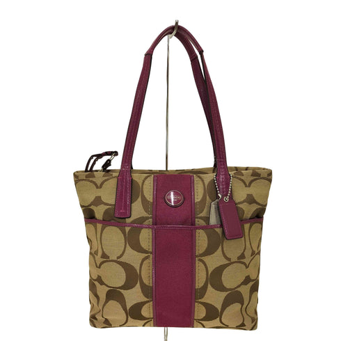 コーチ COACH シグネチャー トートバッグ キャンバス/レザー レディース レディース