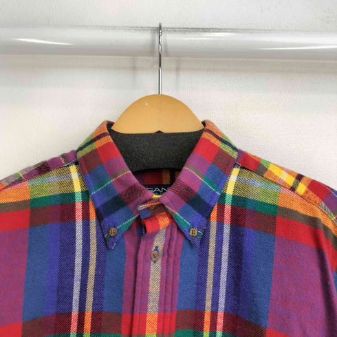 ガント GANT RUGGER FLANNEL チェック L/S BD シャツ メンズ import:M