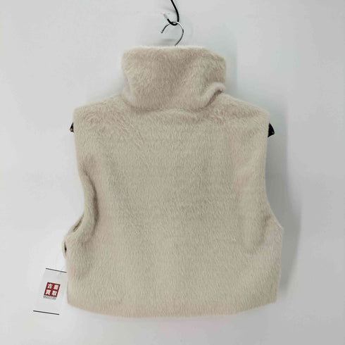 ザラ ZARA シャギーニットベスト ハーフジップ クロップド レディース import:S