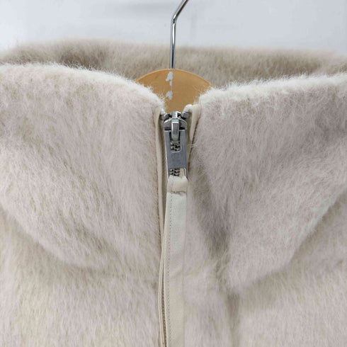 ザラ ZARA シャギーニットベスト ハーフジップ クロップド レディース import:S
