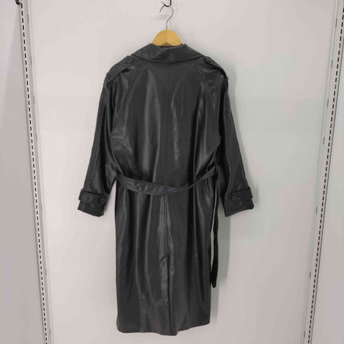 ザラ ZARA フェイクレザー トレンチコート レディース import:S