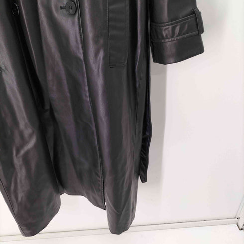 ザラ ZARA フェイクレザー トレンチコート レディース import:S