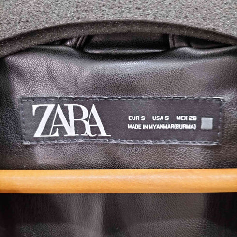 ザラ ZARA フェイクレザー トレンチコート レディース import:S