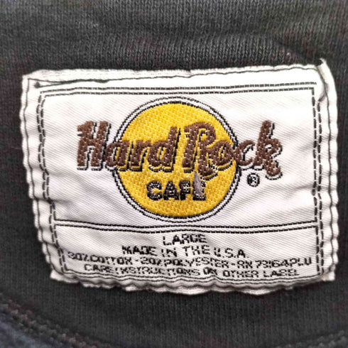 ハードロックカフェ Hard Rock Cafe USA製 星条旗刺繍 クルーネックスウェット メンズ import:L