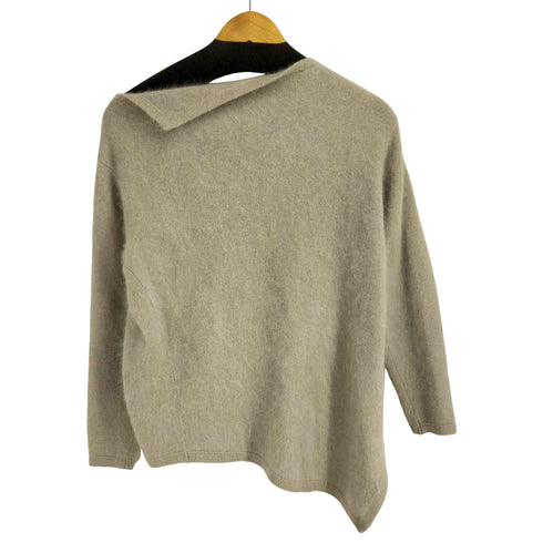 イッセイミヤケ ISSEY MIYAKE 80S 筆タグ ウールナイロン混ドレープネックニット レディース JPN:M