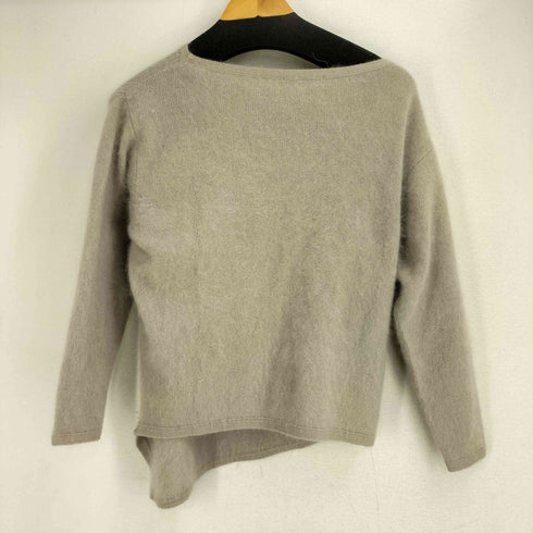 イッセイミヤケ ISSEY MIYAKE 80S 筆タグ ウールナイロン混ドレープネックニット レディース JPN:M