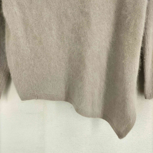 イッセイミヤケ ISSEY MIYAKE 80S 筆タグ ウールナイロン混ドレープネックニット レディース JPN:M