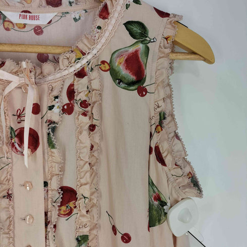 ピンクハウス PINK HOUSE 24ss フルーツプリントワンピース レディース FREE
