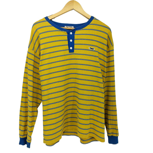 タウンクラフト TOWNCRAFT 23SS マルチボーダー ヘンリーネック ロングスリーブ Tシャツ レディース JPN:M