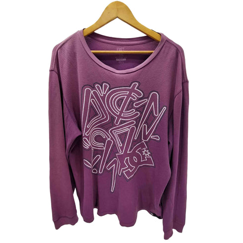 ディーシー DC ロゴ プリント サーマル L/S カットソー メンズ import:L