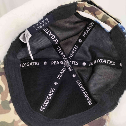 パーリーゲイツ PEARLY GATES 耳当て付きマルチカモ柄キャップ マルチカモ ドッグイヤー メンズ