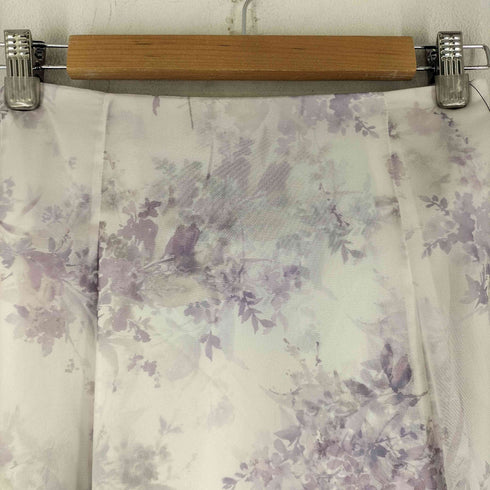 トッコクローゼット tocco closet バックレースアップ水彩フラワーレイヤードプリントフレアスカート レディース JPN:M