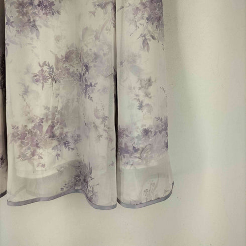 トッコクローゼット tocco closet バックレースアップ水彩フラワーレイヤードプリントフレアスカート レディース JPN:M