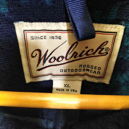 ウールリッチ WOOLRICH 90S USA製 ノルディック柄 ハーフジップ プルオーバー ボアジャケット メンズ import:XL