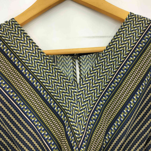 ユナイテッドアローズグリーンレーベルリラクシング UNITED ARROWS green label relaxing FM パネル プリント エンパイア ワンピース レディース JPN:36