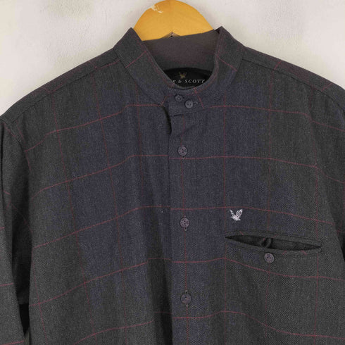 ライルアンドスコット LYLE&SCOTT スタンドカラー シャツ ボックスシルエット メンズ JPN:L