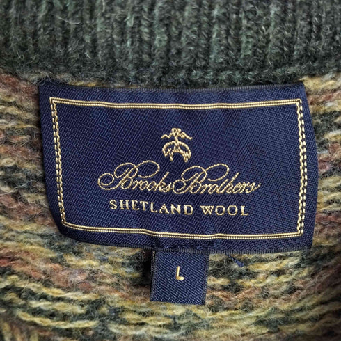 ブルックスブラザーズ BROOKS BROTHERS 総柄 ヘンリーネック ニット メンズ JPN:L