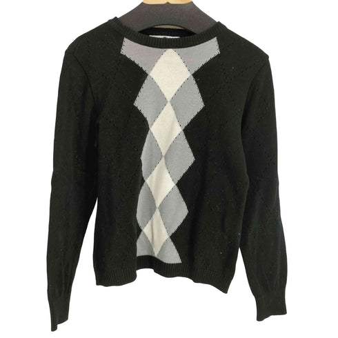 ジバンシィ GIVENCHY 80-90s GOLF アーガイルチェックコットンニット レディース JPN:M