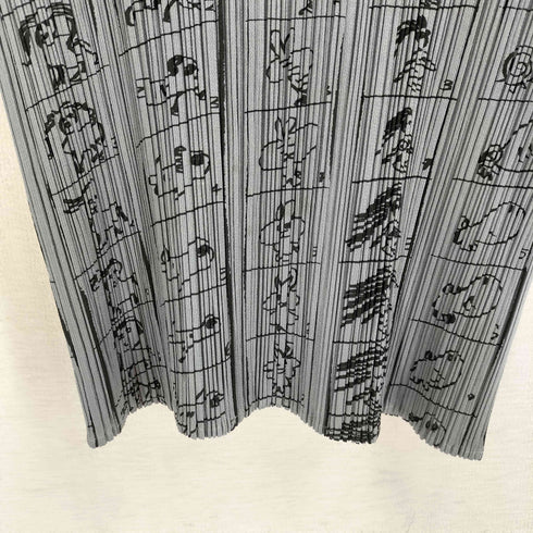 プリーツプリーズイッセイミヤケ PLEATS PLEASE ISSEY MIYAKE 総柄プリーツ S/S ハイネックカットソー レディース JPN:4