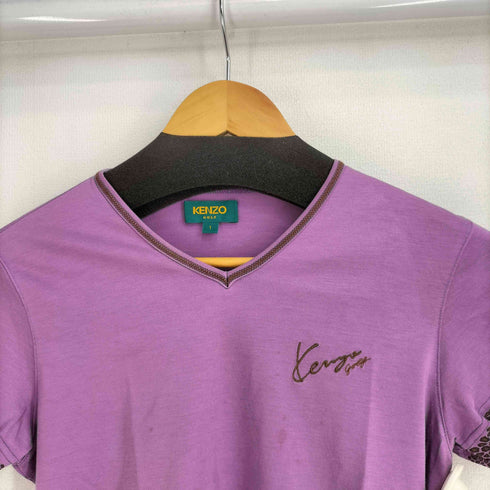 ケンゾーゴルフ KENZO GOLF 90S 袖レオパードプリント S/S Tシャツ レディース JPN:1