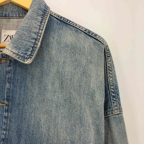 ザラ ZARA ボックスシルエット カバーオール デニムジャケット メンズ import:S