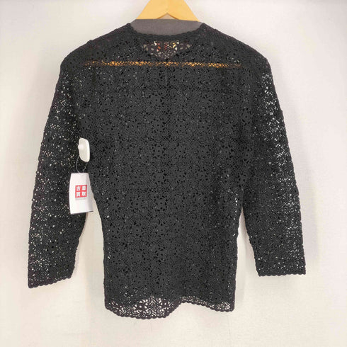 精三巧制 クロシェ編みカットワークコットンニットカーディガン レディース JPN:M
