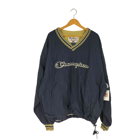 チャンピオン Champion 90S スクリプトロゴ Vネック ナイロンプルオーバー ピステ メンズ JPN:XXL