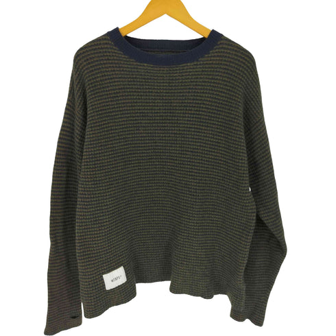 ダブルタップス WTAPS WAFFLE 02 SWEATER WOOL ワッフルニット ウールセーター メンズ X04