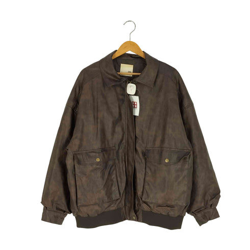 ジャバ JaVa フェイクレザーヴィンテージオーバーブルゾン レディース JPN:XL