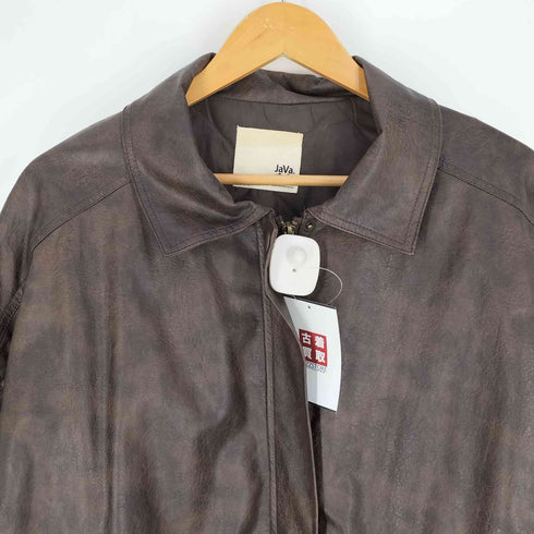 ジャバ JaVa フェイクレザーヴィンテージオーバーブルゾン レディース JPN:XL