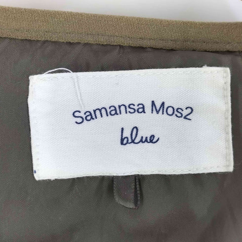サマンサモスモスブルー Samansa Mos2 blue ボアキルト切替ブルゾン レディース FREE