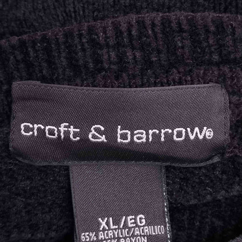 クラフトアンドバロー Croft&Barrow 90S チェック柄 クルーネックセーター メンズ import:XL