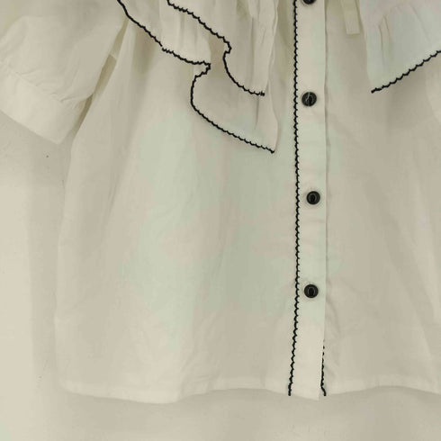 S/S フリルブラウス レディース