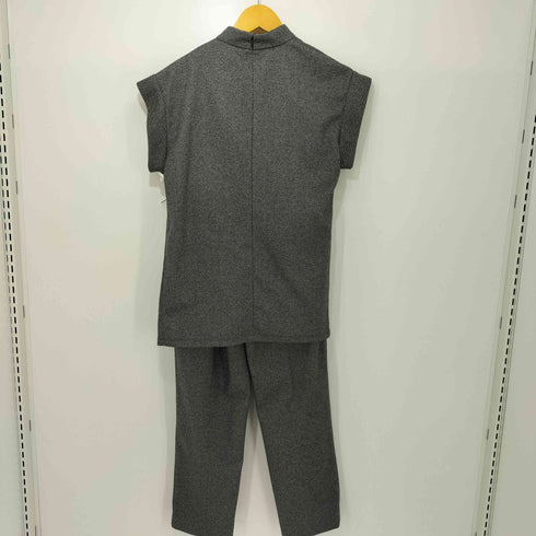 デミルクスビームス Demi-Luxe BEAMS AK+1 24AW タック ツイル ブラウス + タック ツイル パンツ セットアップ レディース 上下共に 38