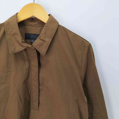 ザラ ZARA ZW COLLECTION ZW COLLECTION POPLIN SHIRT DRESS ポプリンシャツワンピース レディース import:L