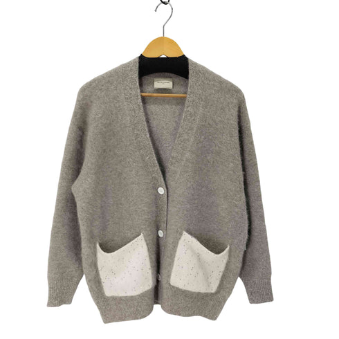 ユナイテッドアローズ UNITED ARROWS フォックスカシミヤ スパンコール ミドル カーディガン レディース