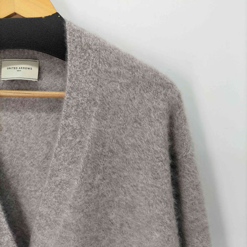 ユナイテッドアローズ UNITED ARROWS フォックスカシミヤ スパンコール ミドル カーディガン レディース