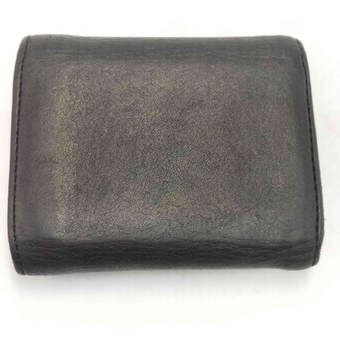 ディスコードヨウジヤマモト discord Yohji Yamamoto 23AW Tri Folded Compact Wallet Smooth Cow Skin Leather レディース