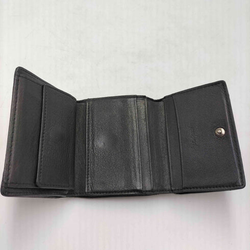 ディスコードヨウジヤマモト discord Yohji Yamamoto 23AW Tri Folded Compact Wallet Smooth Cow Skin Leather レディース