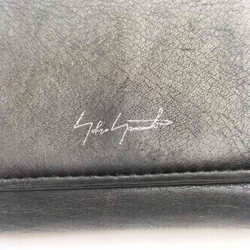 ディスコードヨウジヤマモト discord Yohji Yamamoto 23AW Tri Folded Compact Wallet Smooth Cow Skin Leather レディース
